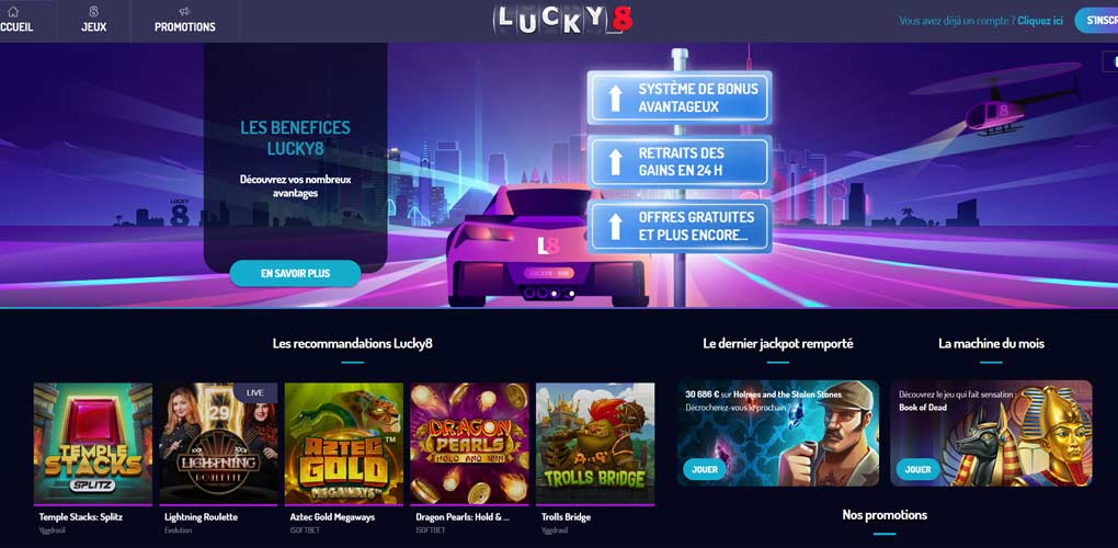 Un joueur décroche un jackpot de 23 611 euros sur le casino en ligne Lucky8