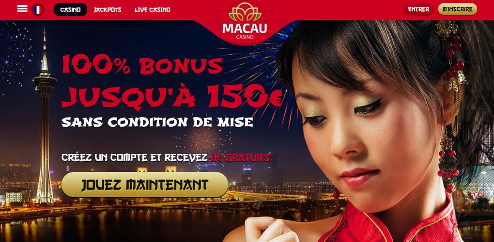 Bonus sans dépôt : 8 € gratuits sur Macau Casino