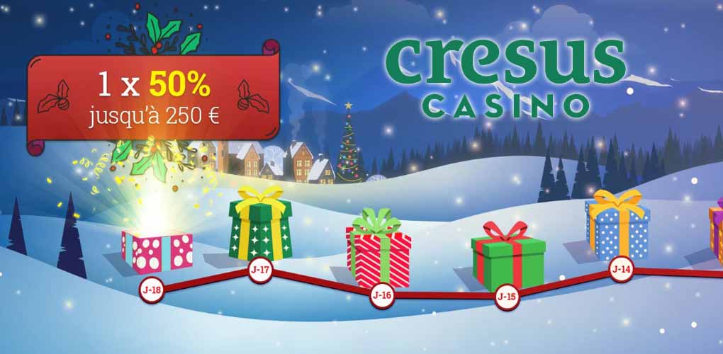 Promo de Noël : Cresus Casino lance des bonus journaliers avec son calendrier de l'Avent...ure