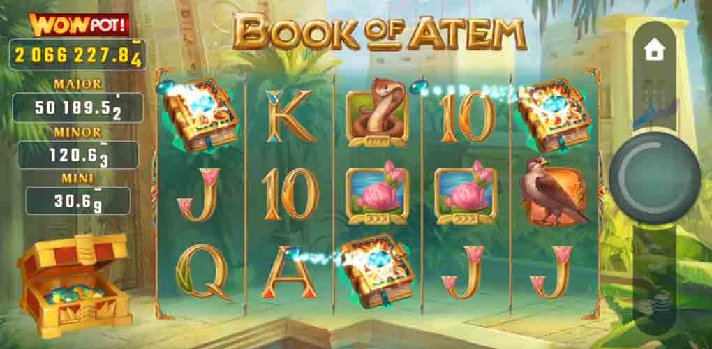 Un joueur décroche un méga jackpot sur Book of Atem: WowPot de Microgaming