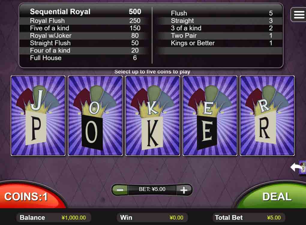 Jouer à Joker Poker