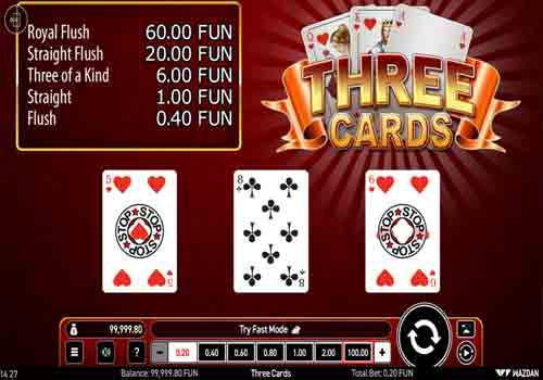 Aperçu Three Cards Poker